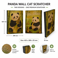 Grattoir à chat mural classique écologique en carton ondulé, planche à gratter décorative, impression personnalisée, carton durable