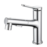 Robinet de lavabo en laiton sans plomb, anti-rayures, avec cartouche céramique gris anthracite pour lavabo de salle de bain