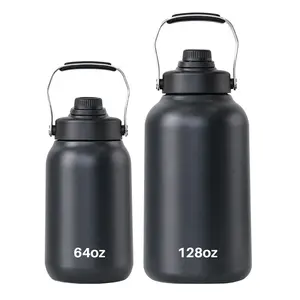 Biểu tượng tùy chỉnh yety 64oz nửa Gallon phòng tập thể dục thể dục thể thao chân không cách nhiệt Flask thép không gỉ uống chai nước Jug