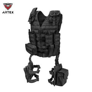 Chaleco Táctico Negro Resistente al Agua ARTEX OEM ODM con Equipo y Bolsa para Piernas, Chaleco Molle para Entrenamiento y Caza al Aire Libre - Product Image 1