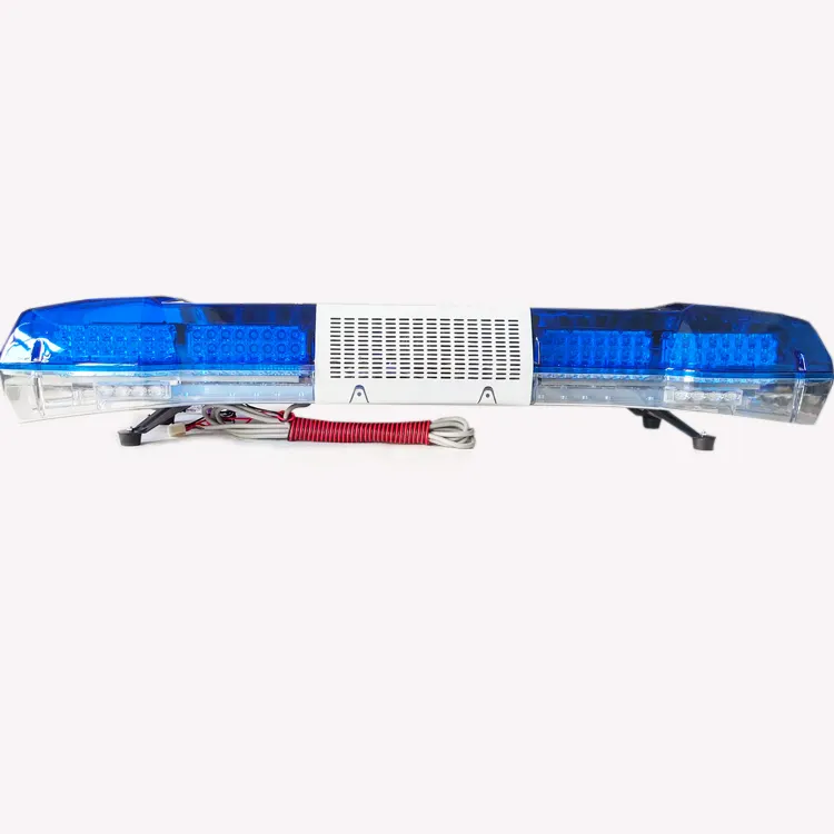 Personalize luzes de polícia, 120w 120cm 48 "12v sirene controle azul <span class=keywords><strong>led</strong></span>, barra de luz de aviso de polícia com alto-falante embutido