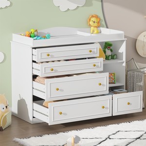 Table à <span class=keywords><strong>langer</strong></span> pour bébé Design d'emballage incurvé Étagères réglables <span class=keywords><strong>Armoire</strong></span> pour bébé <span class=keywords><strong>Armoire</strong></span> portable Meubles pour bébé - Product Image 5