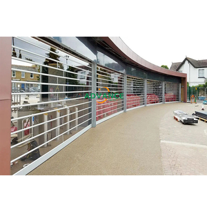 <span class=keywords><strong>Porte</strong></span> roulante à volets roulants en cristal transparent pour <span class=keywords><strong>entrée</strong></span> de magasin pleine vue en PC - Product Image 3