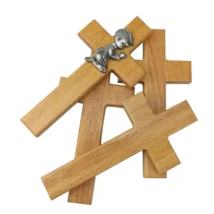 Pingente cruz madeira criativa moda pingente artefato