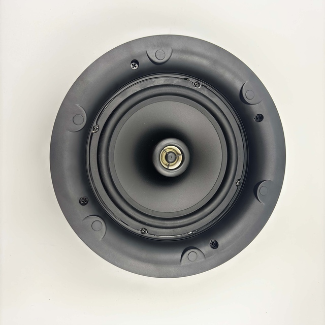 YINBART 6.5 Inch 25W Aluminum & Rubber Ceiling Speaker with Tweeter 8 Ohm Full-Range Audio System for Public Broadcasting
