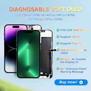 Écran OLED Diagnostiquable Complet pour iPhone 12 13 <span class=keywords><strong>Pro</strong></span> Max <span class=keywords><strong>14</strong></span> <span class=keywords><strong>Pro</strong></span> 15 <span class=keywords><strong>Pro</strong></span> Max, Écran Souple Sans Message de Pièce Inconnue - Product Image 6