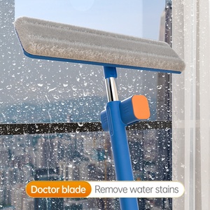 热卖自拧平板拖把，带2个超细纤维垫，易于挤压地板清洁工具 - Product Image 4