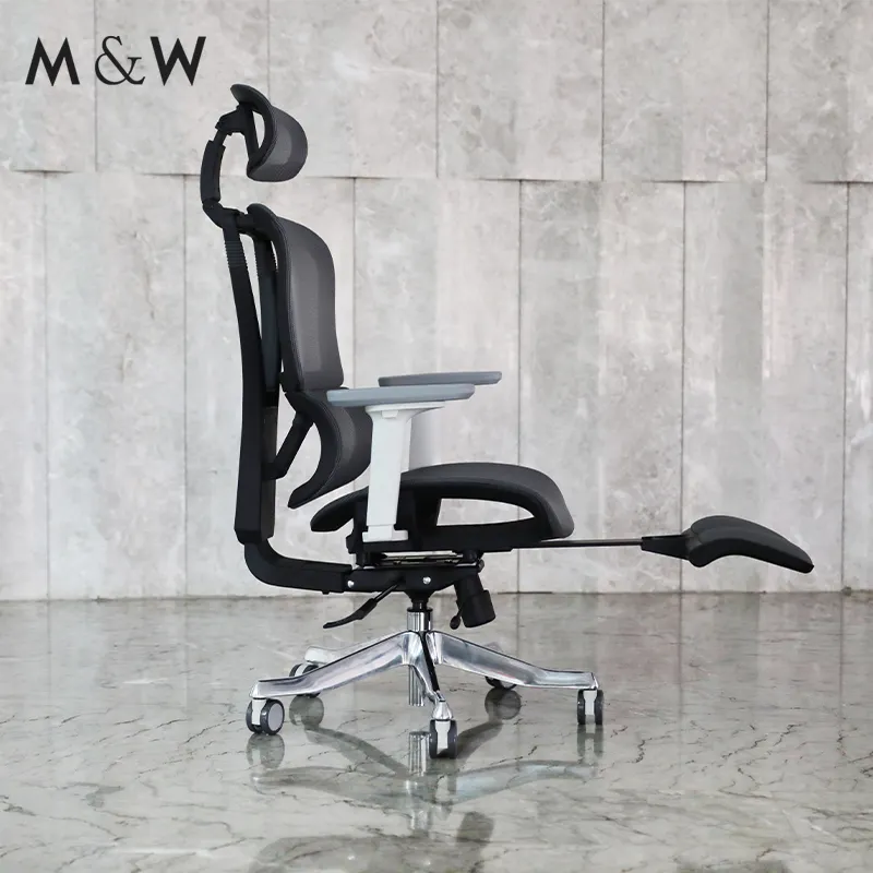 M & W, Новое поступление, низкий минимальный объем заказа, серое вращающееся офисное кресло с высокой спинкой