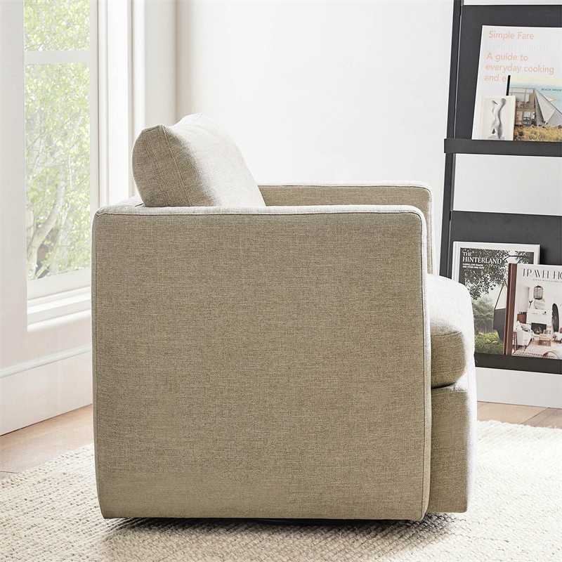 Modern Home Swing Chair Set Furniture Living Room Menlo Upholstered Swivel Armchair