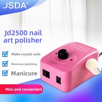 Mini perceuse à ongles électrique portative JD2500 - Moteur à balais, prise US/EU, multifonctionnelle, garantie 1 an, pour manucure et dépose d'ongles