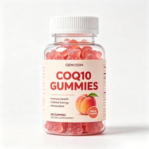 Gummies COQ10 saveur pêche, marque privée OEM ODM, antioxydant, santé immunitaire, énergie cellulaire - Product Image 1