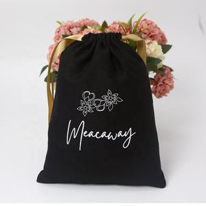 Wholesale Custom No Logo Printed Canvas Cotton Drawstring Shoe Gift <b>String</b> Bag Dust Bags Covers for Handbags - Product Image 1
