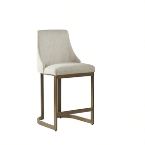 Sgabello Imbottito con Base in Metallo 26 H, Elegante Arredamento per Sala da Pranzo, Mobili Moderni per la Casa - Product Image 1