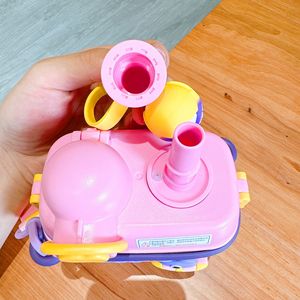 Vente en gros de nouvelles bouteilles d'eau en plastique de <span class=keywords><strong>2023</strong></span> ml pour enfants mignons d'extérieur avec deux longues pailles de dessin animé 500 - Product Image 5