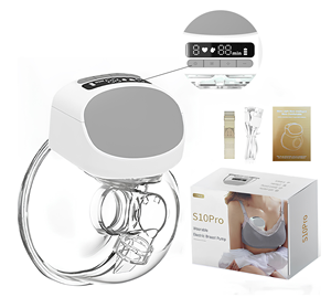 Nouvelle pompe portable électrique rechargeable S10pro personnalisée en usine, ODM/OEM, en silicone PP sans BPA, 5 niveaux, 2 modes, autonomie de 80 minutes - Product Image 1