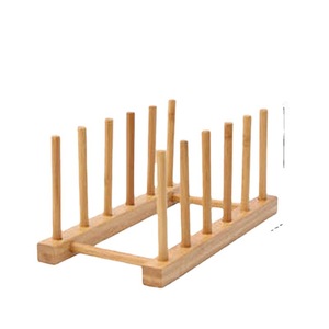 Solid Wood Dish <b>Rack</b> Multifunctional Kitchen Storage Draining <b>Rack</b> For <b>Plates</b> Bowls Square Design - Product Image 3
