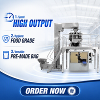 Machine d'emballage automatique multi-stations pour sachets préformés à fermeture éclair, granulés d'olives, Doypack, sachets à fond plat, remplissage et scellage haute vitesse pour aliments