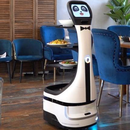 Artificial Intelligence Robot Restaurant Service Robot Panda Food Delivery Restaurant Equipment Remote Control Waiter Robot