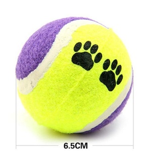 Pet Peluche Tennis Lancer Dessin Animé Empreinte Impression Chien Formateur À Mâcher Jouet Balle - Product Image 3