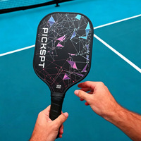Set Raket Pickleball Komposit Fiberglass Terlaris Lintas Negara, Kustom untuk Olahraga Luar Ruangan, Dayung Pantai, Disetujui USA, Tahan Lama