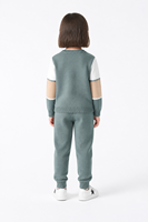 Haut en tricot pour enfants avec logo personnalisé, tricoté épais, manches longues, col rond, rayé, décontracté, hiver, mélange de viscose, usine OEM & ODM