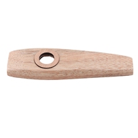 Kazoo Flute Maple Wood Flute Musical Wind Instrument with Diaphragm for Playing Performance