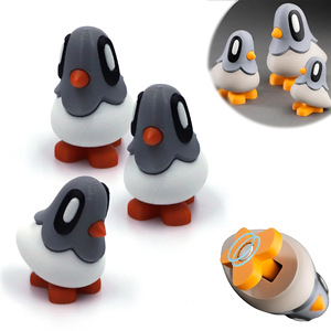 Blob Pigeon Magnetic Foot <b>Mini</b> Desktop Decor 3D <b>Printed</b> Irregular Shape Office Accessory - Product Image 1