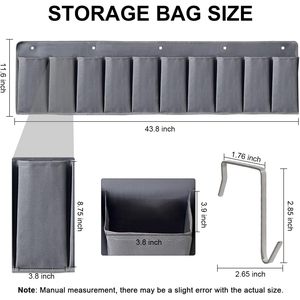 <b>Shoe</b> Pockets 10 Pockets Heavy Hanging Bedside Storage Organizer With Sturdy <b>Hooks</b> For <b>Shoes</b> And Clothing - Product Image 1