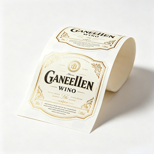 Étiquettes de vin personnalisées en feuille d'or, autocollants de bouteille de luxe gaufrés et autocollants pour spiritueux, whisky, <span class=keywords><strong>champagne</strong></span> - Product Image 4
