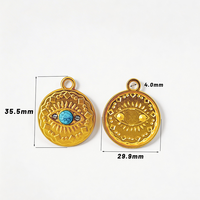 Lianxu – Accessoires de porte-clés en métal plaqué or avec diamants, motif œil porte-bonheur, personnalisables en gros, pour la mode et la décoration