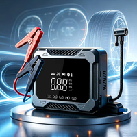 Compresseur de démarrage d'urgence sans fil 2000A de crête 150 PSI avec arrêt automatique, gonfleur de pneus et chargeur de batterie 15V, affichage numérique de la pression