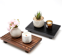 Fabricant de plateaux décoratifs en bois sur mesure, plateau de bar en bois 45 cm x 6 cm pour salle de bain, plateau d'accessoires en bois