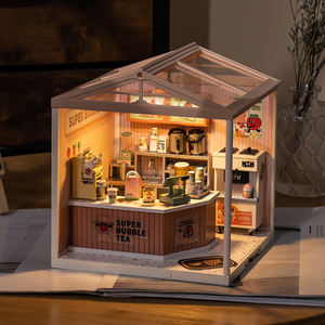 Rolife Contact Obtenez une réduction en gros sur le puzzle en plastique DW006 Double Joy <span class=keywords><strong>Bubble</strong></span> <span class=keywords><strong>Tea</strong></span> DIY Miniature House <span class=keywords><strong>Kit</strong></span> avec lumière - Product Image 3