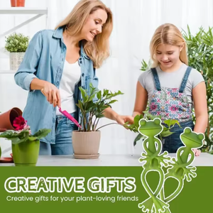 Soporte para Plantas de Aluminio y Silicona con Forma de Rana Verde, Ecológico, Ligero, Duradero y Estable para Macetas Pequeñas - Product Image 5