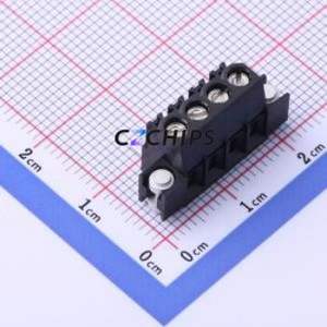 210-A-126-SMD/04-MAG Screw Terminal Block Bent Lead Through Hole,P=3.5mm Connector 1x4P 3.5mm Black Vertical Mount - Product Image 1