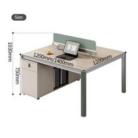 Bureau de direction de luxe en MDF Mobilier de bureau Table de bureau Horloge Président Table de bureau Design Cloison de bureau pour postes de travail