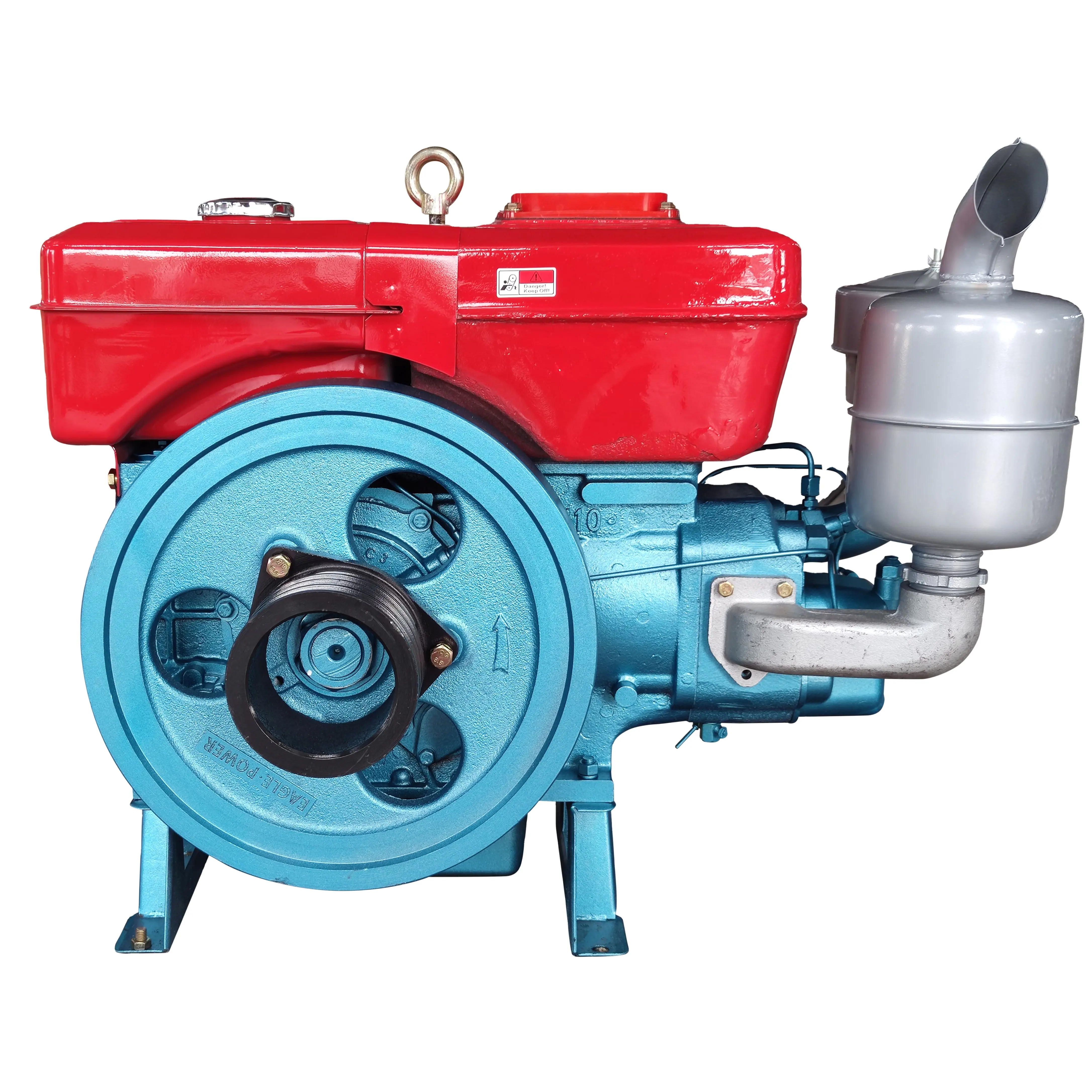 ZS1115 Single Cilindro Water-Cooled 4-Stroke Diesel Machinery Engine com partida elétrica Preço competitivo 1 ano de garantia
