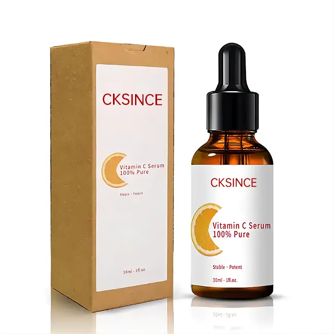 CKSINCE organik yüz cilt C vitamini Serum özel etiket hyaluronik asit bitki özü Vc beyazlatma yüz bakımı Serum