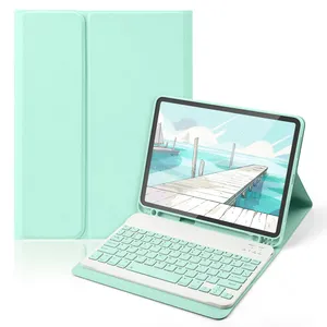 Funda con teclado magnético para iPad Pro 11 2020, cubierta protectora a prueba de golpes con portalápices, para iPad Air 4 10,2