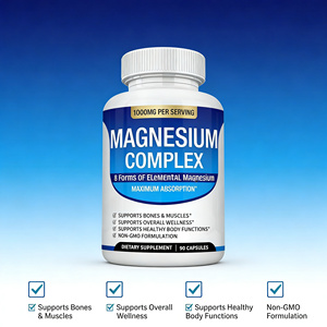 Complexe <span class=keywords><strong>de</strong></span> magnésium 1000 mg - 8 formes <span class=keywords><strong>de</strong></span> magnésium élémentaire pour une absorption maximale, soutient la santé des os et des muscles, non-OGM, 90 capsules - Product Image 3