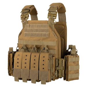 Gilet tactique MOLLE pour activités de plein air, en tissu Oxford 1000D, coupe classique, taille unique, bretelles à coutures soudées - Product Image 1