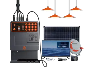 VeraSol认证太阳能套件照明全球便携式太阳能家庭储能系统，用于DC电视风扇收音机移动充电