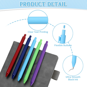 Stylo publicitaire en caoutchouc pas cher en gros avec logo personnalisé, stylo à bille promotionnel en plastique, cadeaux promotionnels personnalisés - Product Image 2
