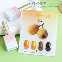 Vendeeni – Kit de vernis à ongles gel pastel 4 couleurs, sans TPO ni HEMA, personnalisable OEM, marque et flacon uniques, fournisseur d'articles pour ongles