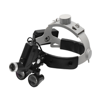 Lampe frontale médicale 5W Loupes dentaires Lampe frontale chirurgicale Bandeau lumineux Lampe frontale avec grossissement 2,5X/3,5X