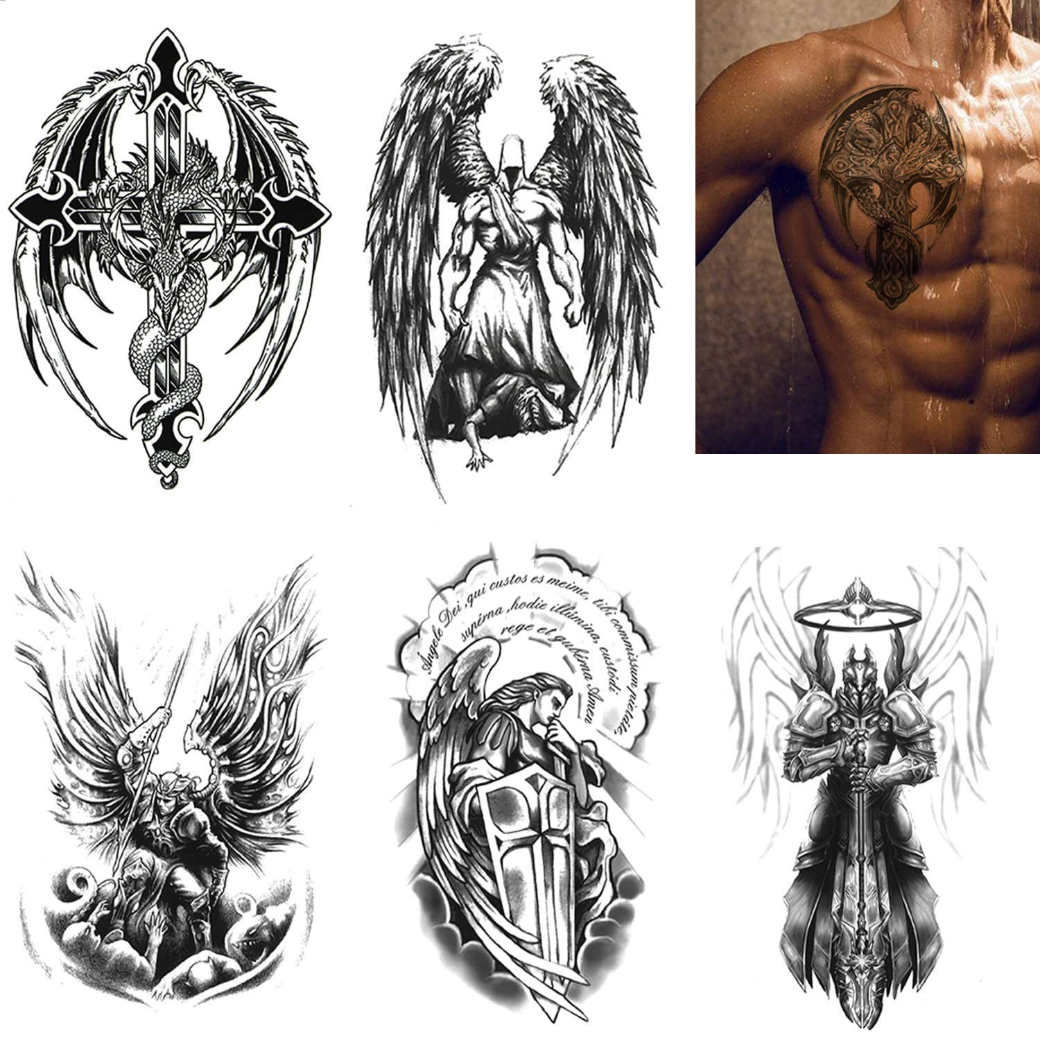 防水臂十字战士骑士假纹身/纹身凯尔特十字基础男士扶手纹身贴纸| Alibaba.com, image size:1500x1500