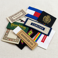 Étiquettes tissées personnalisées en coton pour vêtements, avec logo de marque imprimé haute densité, respectueuses de l'environnement, pour col et vêtements