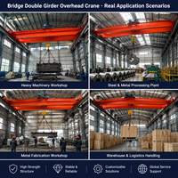 Grúa Puente de Doble Viga de 5 Toneladas Tipo LH con Polipasto Eléctrico para Fábrica o Taller