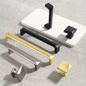 Modern <strong>Square</strong> Beveled Edge Zinc Alloy Cabinet Pulls &amp; <strong>Knobs</strong> for School Supermarket Apartment Hotel Sports Facility Furniture - Product Image 2