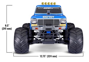 Traxxas <span class=keywords><strong>BIGFOOT</strong></span> No 1 HD RC <span class=keywords><strong>Monster</strong></span> <span class=keywords><strong>Truck</strong></span> 1/10 2WD Titan 12T Motor XL-5 ESC 30+MPH Coche Teledirigido Impermeable con Cargador USB-C - Product Image 4